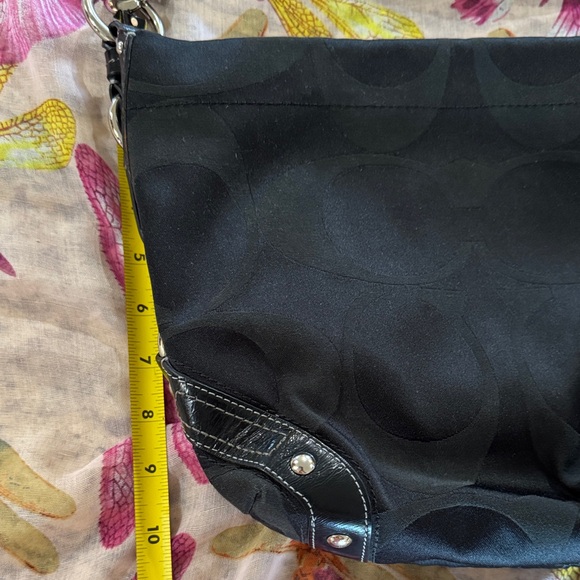 Coach Elegant Black Shoulder Bag with Silver Hardware - Picture 10 of 10